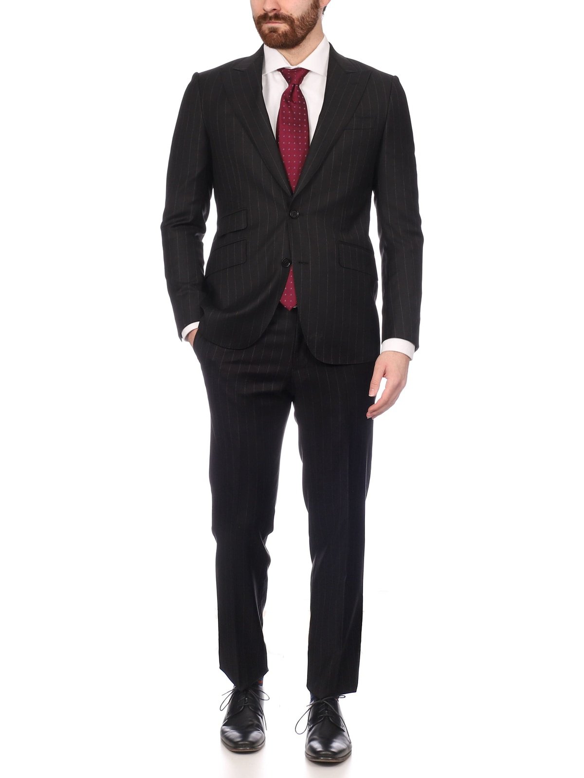 White Slim Fit Suit for Men Italian Style Tight Fitted Vinci SC900-12